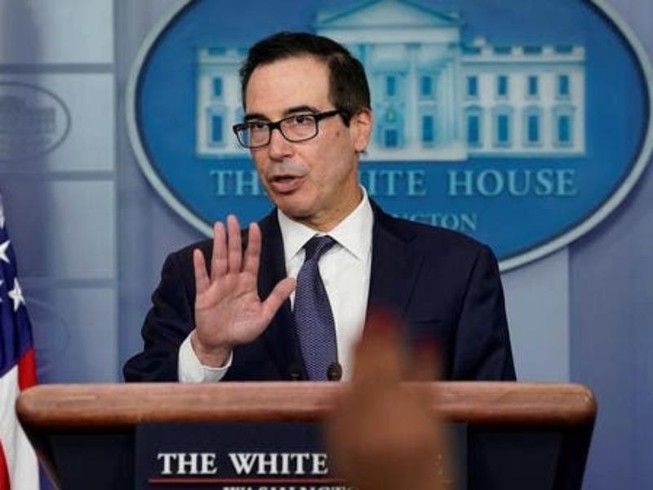 Bộ trưởng Tài chính Mỹ Steven Mnuchin phát biểu tại Nhà Trắng.