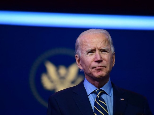 Tổng thống đắc cử Mỹ Joe Biden trong buổi họp báo hôm 28-12. Ảnh: GETTY