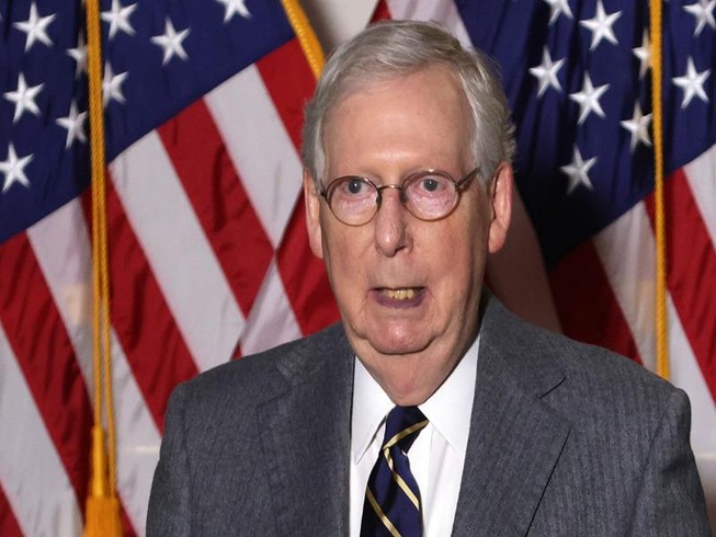 Lãnh đạo phe thiểu số Cộng hòa tại Thượng viện Mitch McConnell. Ảnh: GETTY IMAGES