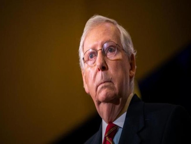 Lãnh đạo phe thiểu số Cộng hòa Thượng viện Mitch McConnell. Ảnh: GETTY IMAGES