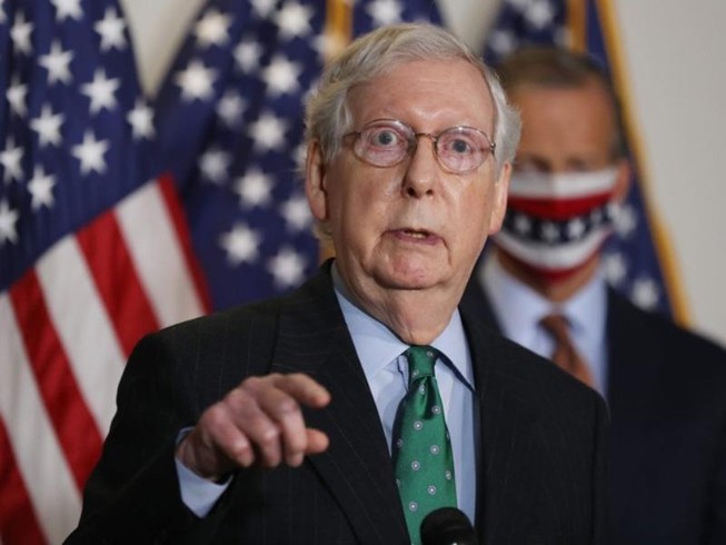 Lãnh đạo phe thiểu số Cộng hòa tại Thượng viện Mitch McConnell. Ảnh: REUTERS