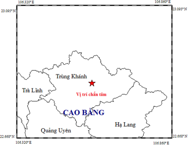 Cao Bằng lại động đất, Hà Nội rung lắc