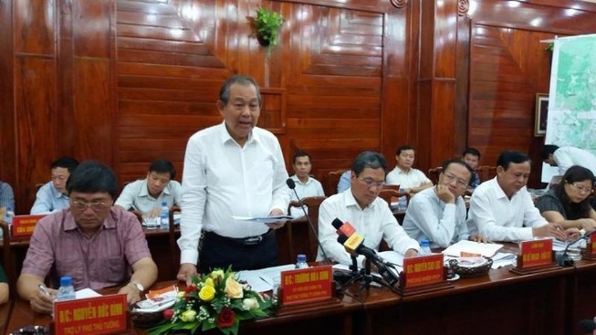 Phó Thủ tướng Trương Hòa Bình làm việc với Bình Phước