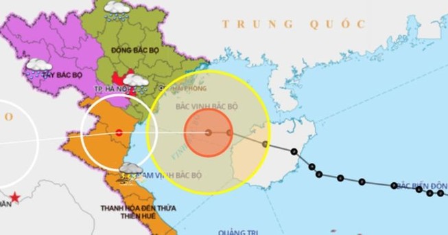 Bão số 7 sắp vào các tỉnh từ Quảng Ninh đến Nghệ An