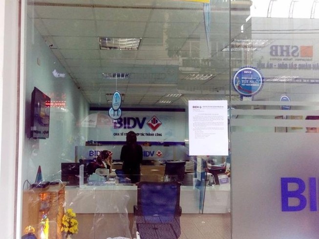 Chi nhánh BIDV bị cướp vẫn hoạt động bình thường
