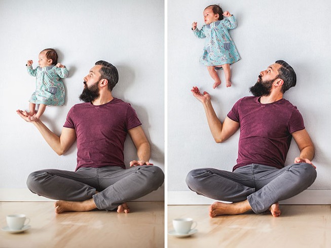 Kinh ngạc bộ ảnh cha con không hề photoshop