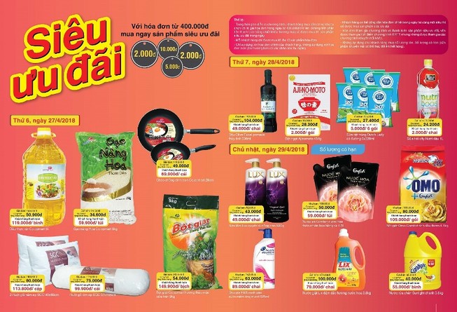 Co.opmart giảm giá sốc 3 ngày cuối tuần trước lễ