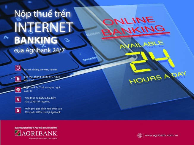 Nộp thuế xuất nhập khẩu điện tử qua Internet Banking Agribank