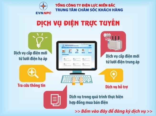 EVNNPC: Khách hàng hưởng lợi từ dịch vụ điện trực tuyến