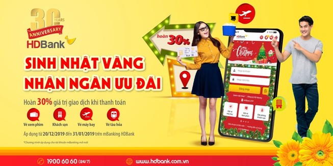 Cùng HDBank mừng sinh nhật vàng - nhận ngàn ưu đãi
