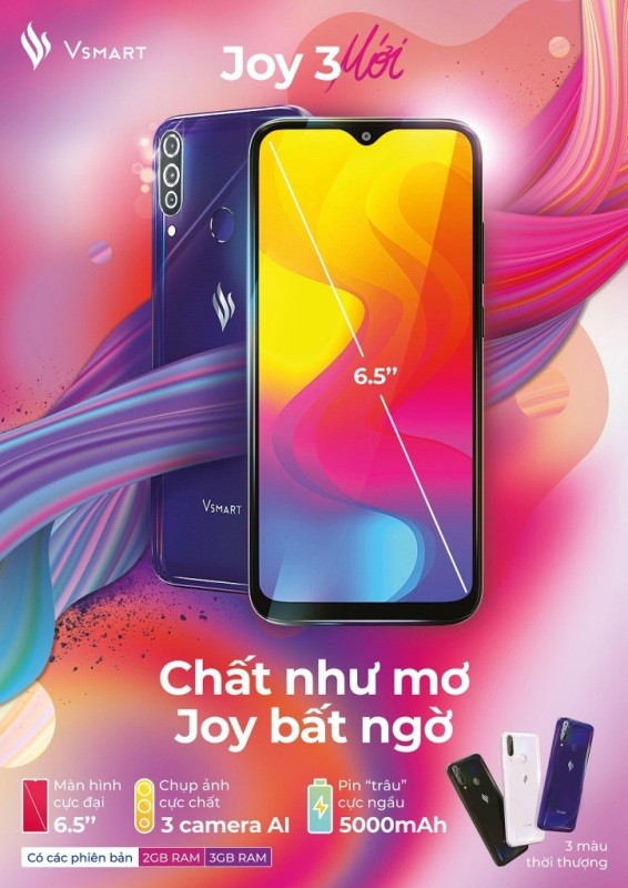 Vingroup ra mắt Vsmart Joy 3 'chất' trong phân khúc 2 triệu