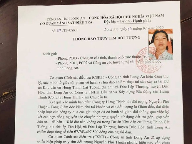 Công an truy tìm 4 lãnh đạo một công ty bất động sản