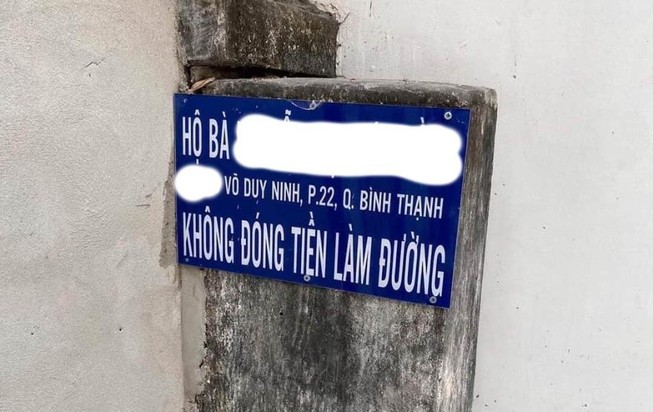 Bị bêu tên vì chưa đóng tiền để nâng cấp hẻm