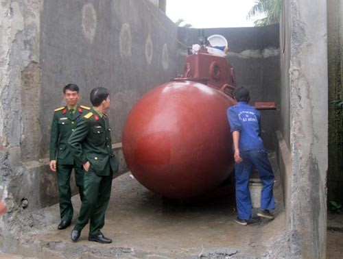 Sáng nay chạy thử tàu ngầm tự chế tại Thái Bình