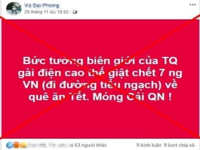Bác tin 7 người Việt chết vì điện giật ở biên giới Trung Quốc