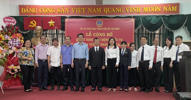 Nhân sự mới tòa án các quận tại TP.HCM