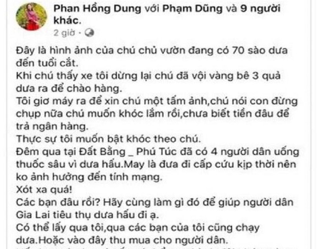 Bác tin bán dưa không được nên uống thuốc tự tử