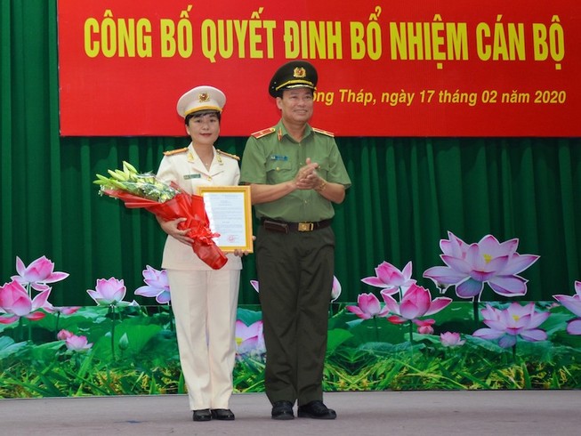 Nữ thượng tá làm phó giám đốc Công an tỉnh Đồng Tháp