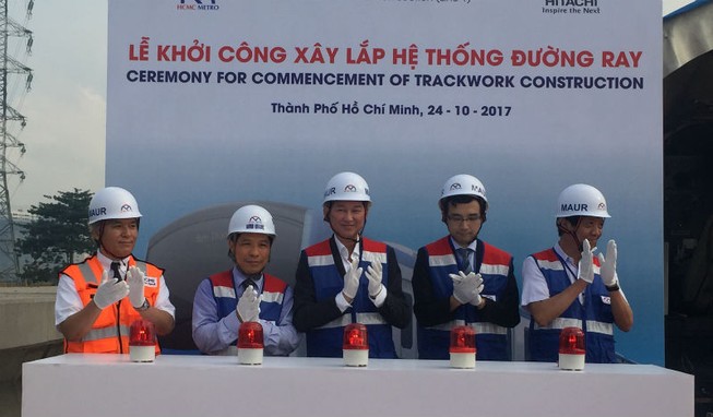 Bắt đầu lắp ray tuyến metro số 1 Bến Thành-Suối Tiên