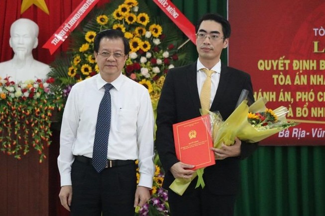 TAND tỉnh Bà Rịa-Vũng Tàu có phó chánh án 36 tuổi