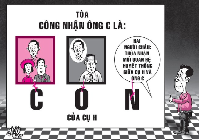 Bất ngờ vụ xin nhận cha từ ảnh chịu tang