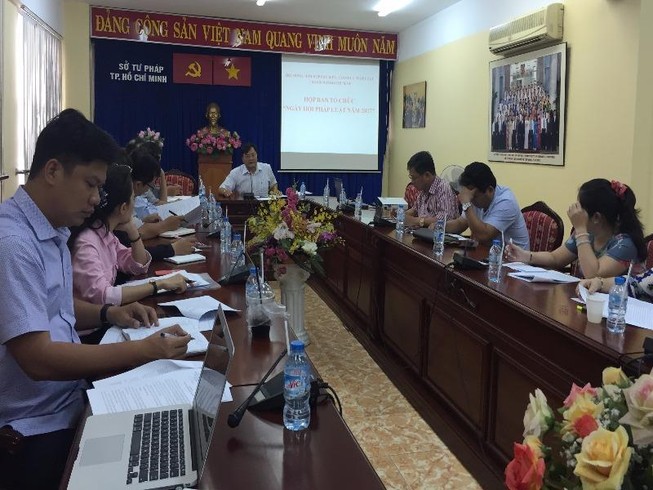 Sở Tư pháp TP họp báo kỷ niệm Ngày pháp luật Việt Nam