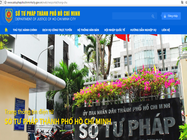 Sở Tư pháp TP.HCM ra mắt Website giao diện mới