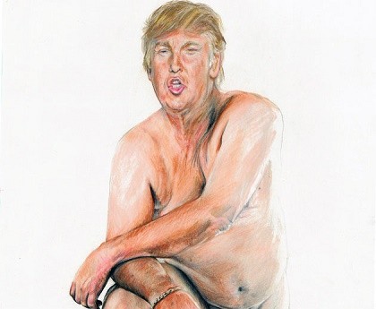 Trưng bày bức tranh Donald Trump khỏa thân trị giá 1,4 triệu USD