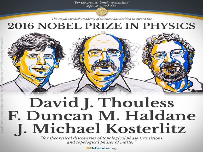 Bộ ba người Anh đoạt giải Nobel vật lý 2016