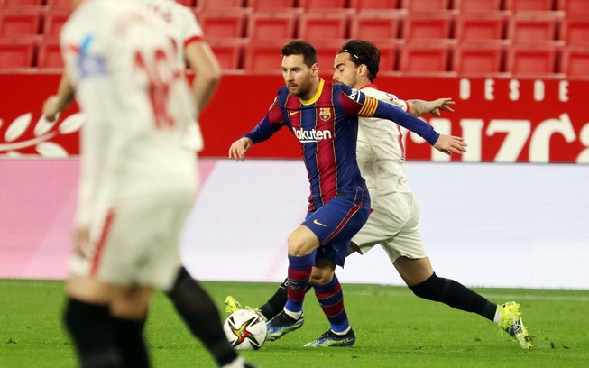 Chiến thắng 2-0 trước Barcelona trên sân nhà giúp Sevilla thoải mái đá trận bán kết lượt về. Ảnh: Barcelona FC.