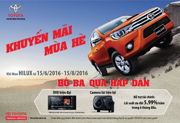 Chương trình khuyến mãi mùa hè 2016 của Toyota Việt Nam
