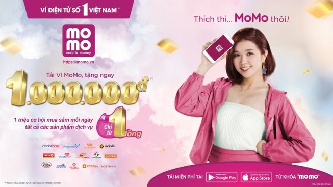 Ví MoMo: 1 triệu cơ hội mua sắm mỗi ngày giá chỉ từ 1 đồng