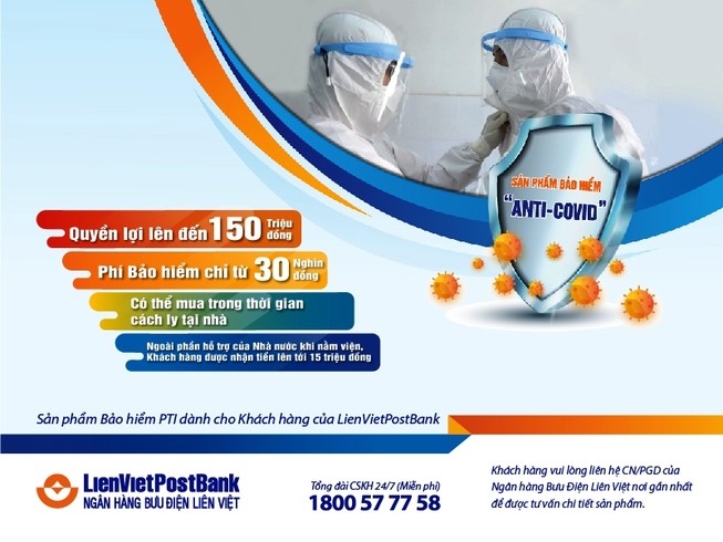 LienVietPostBank triển khai gói bảo hiểm Anti-COVID