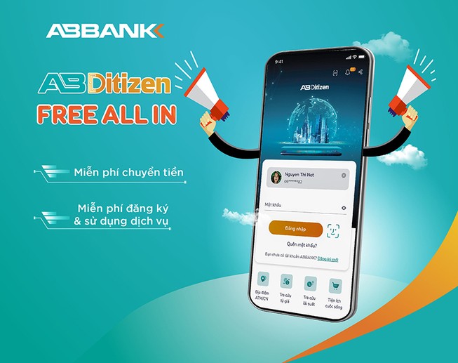 ABBANK: miễn phí sử dụng dịch vụ ngân hàng số AB Ditizen