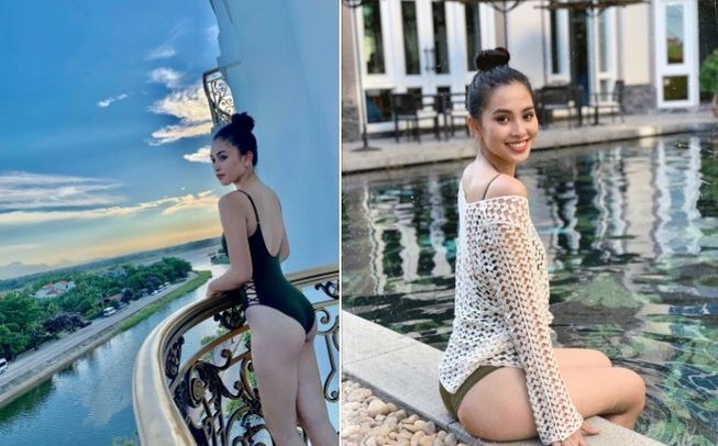 Hoa hậu Trần Tiểu Vy khoe ảnh nóng bỏng đón Giáng sinh