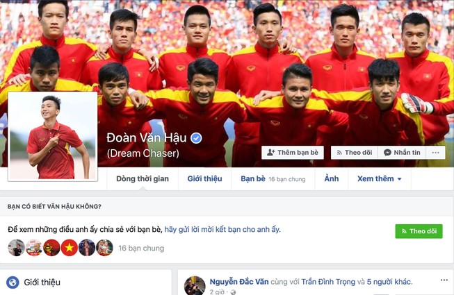 Tuyển thủ U-23 VN được Facebook định danh tài khoản