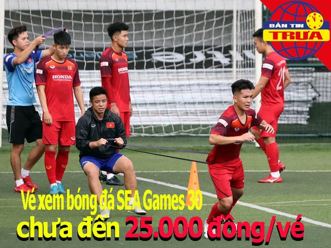 Vé bóng đá SEA Games 30 chưa đến 25000 đồng; Tuyển nữ gút quân
