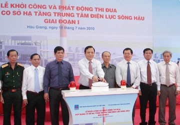 Khởi công dự án Trung tâm điện lực Sông Hậu