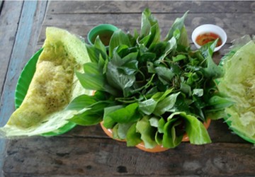 Bánh xèo nhân thịt chuột đồng