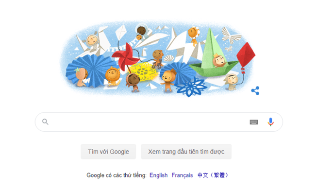 Google Doodle mừng ngày Quốc tế Thiếu nhi