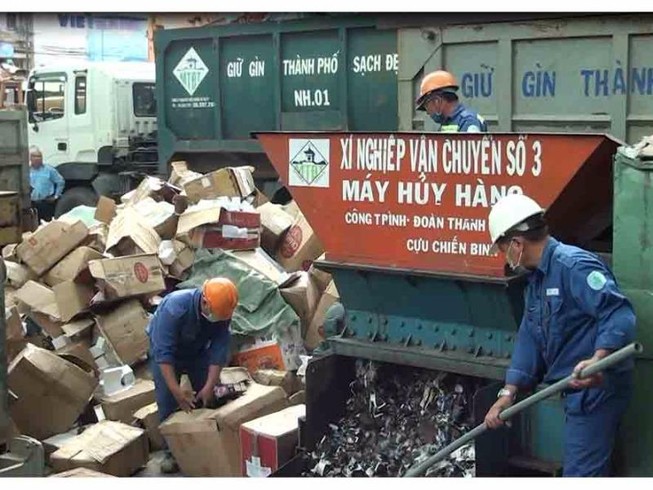 TP.HCM: Hủy hàng lậu trị giá 10 tỉ đồng