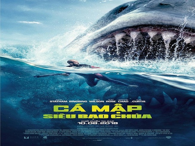Jason Statham đối đầu cá mập siêu bạo chúa