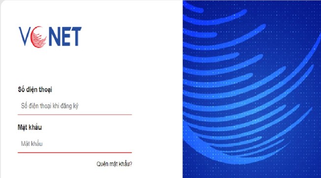 Giao diện trang thi https://vcnet.vn
