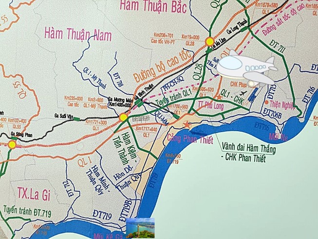 Nhiều tuyến đường mới kết nối với cao tốc Phan Thiết- Dầu Giây