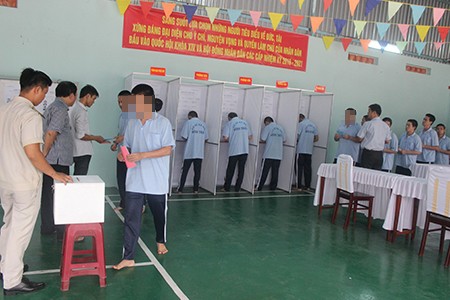 Hàng trăm học viên trại cai nghiện đi bầu cử