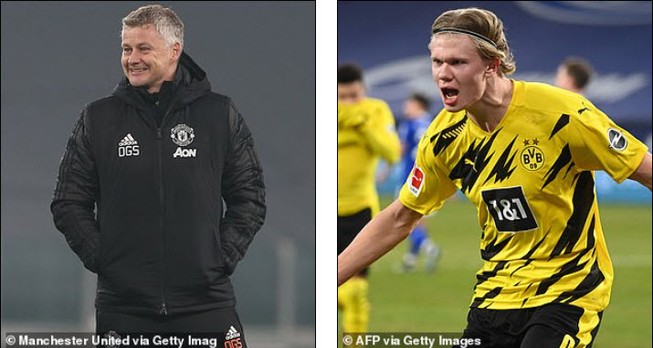 Solskjaer luôn muốn tái hợp với cậu học trò cũ Haaland. ẢNH: GETTY