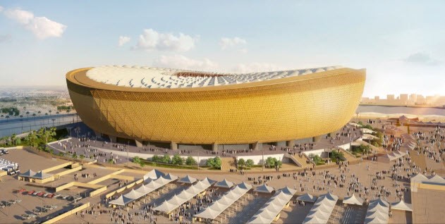 Toàn cảnh sân vận động Lusail có sức chứa 80.000 chỗ ngồi. ẢNH: REUTERS