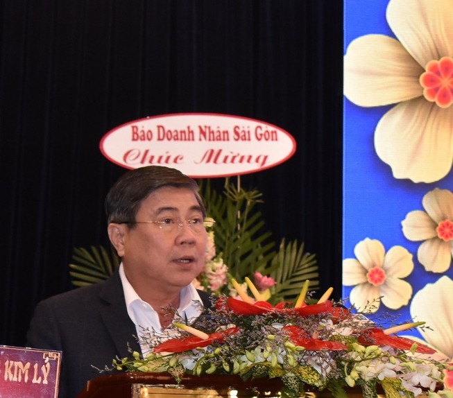 Chủ tịch UBND TP.HCM Nguyễn Thành Phong phát biểu tại hội nghị- Ảnh: Phong Điền