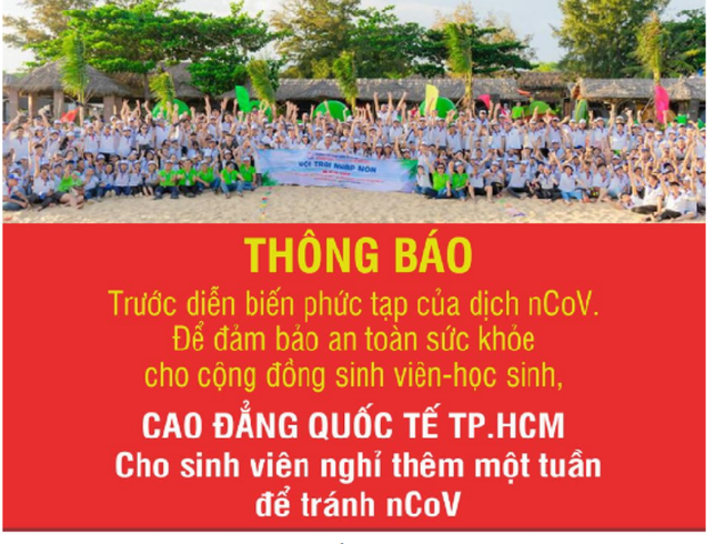 TP.HCM: SV nghỉ thêm một tuần để tránh virus Corona