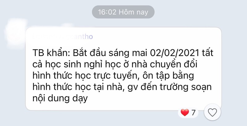 Học sinh Cần Thơ nghỉ học tập trung từ ngày 2-2 - ảnh 1